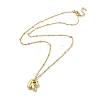 Initial Letter Brass Pendant Necklace NJEW-A015-21G-R-2
