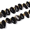 Natural Silver Sheen Obsidian Beads Strands G-Z091-A38-4