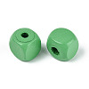 Spray Painted Wooden Beads WOOD-P021-01C-28-2