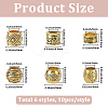 60Pcs 6 Styles Tibetan Style Alloy European Beads FIND-SC0019-84-2