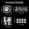 Gorgecraft 8 Sheets 4 Style Waterproof Heart & Bear Paw Pattern PET Car Decals Stickers STIC-GF0001-03B-2