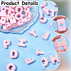 50Pcs Printed Opaque Acrylic European Beads MACR-SP0002-21A-6