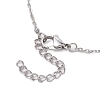 304 Stainless Steel Satellite Chain Slider Necklace Making AJEW-JB01248-02-4