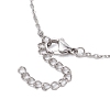 Non-Tarnish 304 Stainless Steel Satellite Chain Slider Necklace Making AJEW-JB01248-02-4