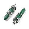 Synthetic Malachite Big Pointed Pendants G-A172-16F-2