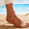 925 Sterling Silver Anklets AJEW-Z029-26G-4