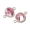 925 Streling Silver Pave Cubic Zirconia Birthstone Connector Charms STER-NH0001-80P-13-2