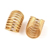 304 Stainless Steel Spring Shape Cuff Earrings for Women EJEW-Z070-02G-2