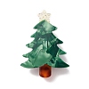Green Cellulose Acetate(Resin) Christmas Brooch Pin JEWB-K009-01A-1