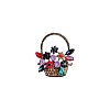 Flower Basket Rhinestone Brooch PW-WG6DF7D-01-5