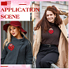 4Pcs 4 Styles Heart Polyester Embroidered Cloth Patch PATC-NB0001-67A-4