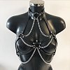 Alloy Chain Imitation Leather Chest Harness Body Chains for Women FS-WG88D67-01-1