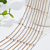  12Pcs 3 Colors 304 Stainless Steel Satellite Chain Necklaces Set for Men Women NJEW-NB0001-15-4