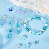 SUNNYCLUE 150Pcs 15 Style Transparent Spray Painted Glass Beads GLAA-SC0001-92-4