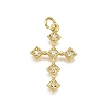 Brass Micro Pave Cubic Zirconia Pendants KK-Z100-34G-02-1