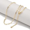 Brass Paperclip Chain Necklace Making KK-H503-38G-1