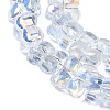 Transparent Glass Beads Strands GL-CBAAE04-02G-3