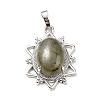 Natural Labradorite Pendants G-B033-03P-25-2