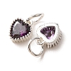 Brass Micro Pave Cubic Zirconia Pendants KK-H204-01S-03-2