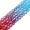 Gradient Color Baking Paint Glass Bead Strands X1-DGLA-A039-T4mm-A017-4