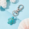 Synthetic Turquoise Tortoise Pendant Decorations HJEW-JM01355-01-3