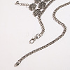 Tibetan Style Butterfly Zinc Alloy Tassel Waist Belly Chains for Women FS-WG3E192-01-4