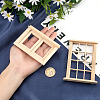 Olycraft 2Pcs 2 Styles Mini-Display Wood Windows DJEW-OC0001-12-3