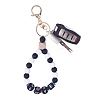 Silicone Round Beaded Keychain Wristlet KEYC-SW00006-01-1