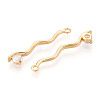 Brass Micro Pave Clear Cubic Zirconia Pendants KK-T078-01G-05-2