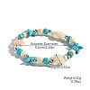 Dyed Synthetic Turquoise Beads Stretch Bracelets for Women DN6877-4-1