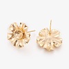 Brass Stud Earring Settings KK-O115-17G-1
