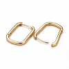 Brass Huggie Hoop Earrings X-KK-H741-05G-2