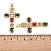 Brass Micro Pave Cubic Zirconia Pendants CU-CBADC6C-13G-08-3