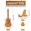 1 Set Guitar Shaped Wood Guitar Pick Box Holder Collector with Magnetic Clasps CON-CA0001-026-2