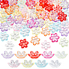 135Pcs 9 Colors Transparent Acrylic Bead Caps OACR-ME0001-28-1