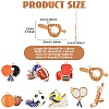 36Pcs 9 Styles Sports Zinc Alloy Enamel Pendants FIND-CJ0005-30-2