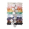 12Pcs Natural & Synthetic Gemstone Chip Beaded Stretch Bracelets BJEW-JB11133-1