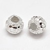 Fancy Cut Textured 925 Sterling Silver Round Beads STER-F012-03D-1