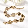 12 Constellations 304 Stainless Steel Link Chain Bracelets BJEW-I239-01G-01-2