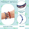 12Pcs 6 Colors Polyester Cord Braided Bracelets Women BJEW-TA0001-23-5
