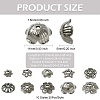 200Pcs 10 Styles Zinc Alloy Bead Caps FIND-CJ0004-70-2