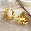 304 Stainless Steel Resin Stud Earrings WGDB989-01-1