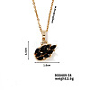 Elegant Brass Rhinestone Swan Pendant Necklace for Chic and Trendy Look ZH9986-1-1