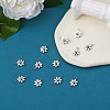 12Pcs 430 Stainless Steel Small Flower Connector Charms & Pendants JX240A-4