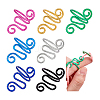 7Pcs 7 Colors Iron Yarn Guide Finger Holders AJEW-PH0011-76-7