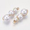 ABS Plastic Imitation Pearl Pendants KK-N235-018-4