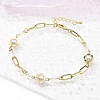 Brass Cable Chains Link Bracelets BJEW-C083-15G-2