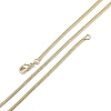 2mm Rack Plating Brass Herringbone Chain Necklaces for Women Men MAK-L044-20G-4