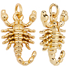 10Pcs Scorpion Brass Pendants KK-BBC0022-83-1