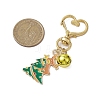 Christmas Tree & Deer Alloy Enamel Pendant Keychain KEYC-JKC00883-3